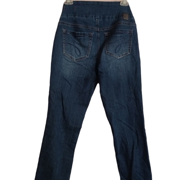 JagJeans High Rise Straight Leg DISTRESSED Pull On Jeans - Picture 7 of 8